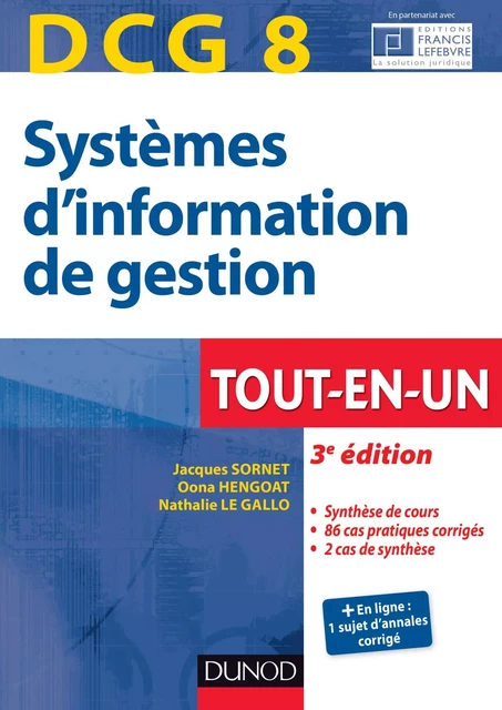 DCG 8 - Systèmes d'information de gestion - 3e éd. - Jacques Sornet, Oona Hudin-Hengoat, Nathalie Le Gallo - Dunod