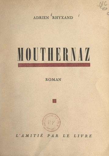 Mouthernaz - Adrien Rhyxand - FeniXX réédition numérique