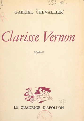 Clarisse Vernon - Gabriel Chevallier - FeniXX réédition numérique