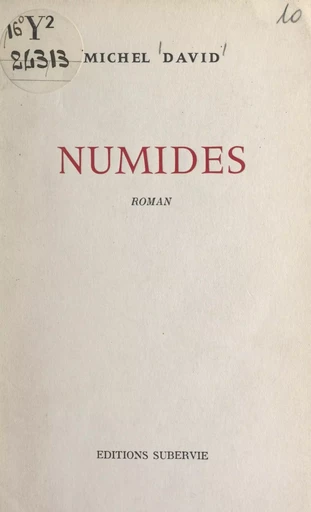 Numides - Michel David - FeniXX réédition numérique