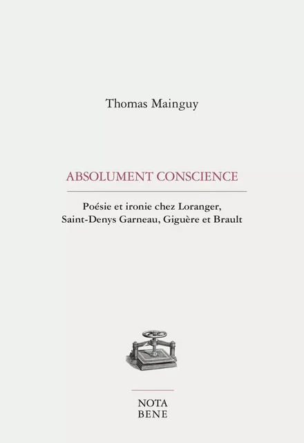 Absolument conscience - Thomas Mainguy - Groupe Nota bene