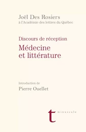 Discours de réception à l'Académie des lettres du Québec