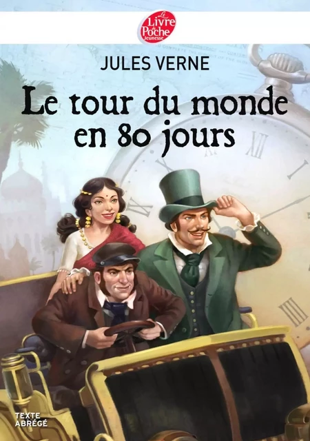 Le tour du monde en 80 jours - Texte Abrégé - Jules Verne, Jérémie Fleury - Livre de Poche Jeunesse