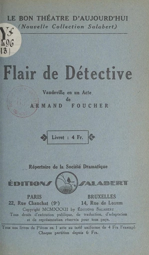 Flair de détective - Armand Foucher - FeniXX réédition numérique