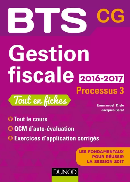 Gestion fiscale 2016/2017 - Emmanuel Disle, Jacques Saraf - Dunod