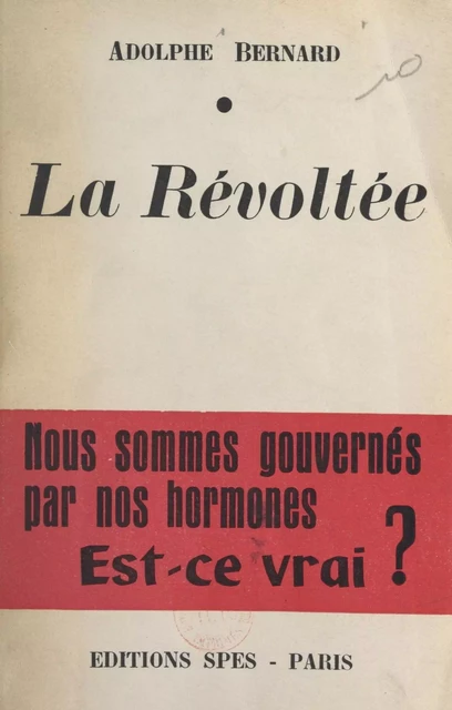 La révoltée - Adolphe Bernard - FeniXX réédition numérique