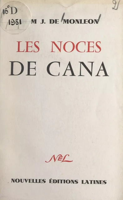 Les noces de Cana - Jean de Monléon - FeniXX réédition numérique