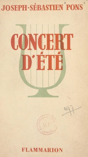 Concert d'été - Joseph-Sébastien Pons - FeniXX réédition numérique