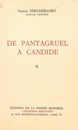 De Pantagruel à Candide (2). Présence de la Bulgarie dans les lettres françaises expliquée par l'Histoire