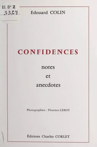 Confidences - Édouard Colin - FeniXX réédition numérique