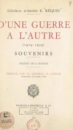 D'une guerre à l'autre, 1919-1939