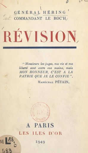 Révision - Pierre Héring, Louis Le Roc'h - FeniXX réédition numérique