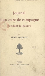 Journal d'un curé de campagne pendant la guerre