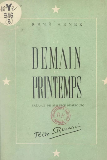 Et demain le printemps - René Hener - FeniXX réédition numérique