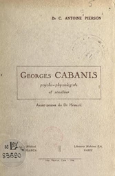 Georges Cabanis, psycho-physiologiste et sénateur