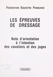 Les épreuves de dressage