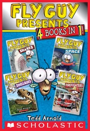 Fly Guy Presents: Four Books in One: Sharks, Space, Dinosaurs, and Firefighters (Scholastic Reader, Level 2)