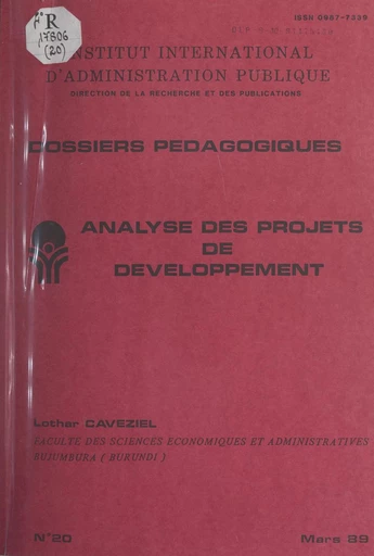 Analyse des projets de développement - Lothar Caveziel - FeniXX réédition numérique