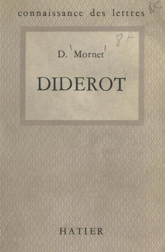 Diderot - Daniel Mornet - FeniXX réédition numérique