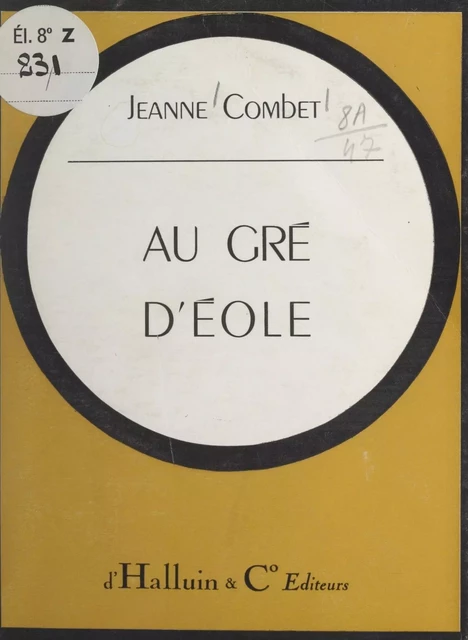 Au gré d'Éole - Jeanne Combet - FeniXX réédition numérique