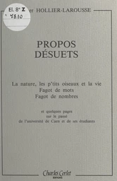 Propos désuets