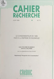 Le consommateur de 1995 face à la reprise économique