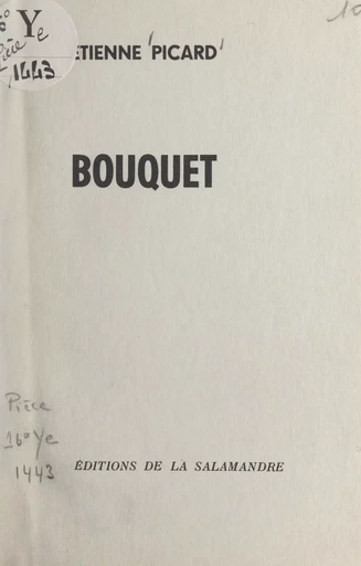 Bouquet - Étienne Picard - FeniXX réédition numérique