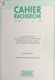 Les spécificités des enquêtes quantitatives auprès de populations socialement marginales