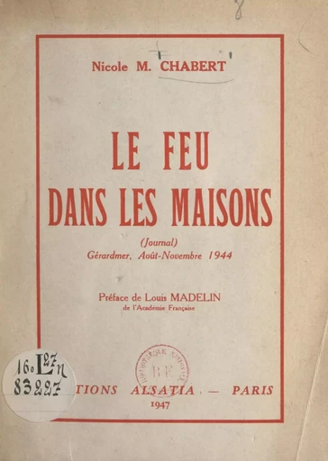 Le feu dans les maisons (journal) - Nicole M. Chabert - FeniXX réédition numérique