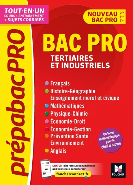 PrépabacPro - Bac Pro Tertiaires et industriels - Matières générales - Révision et entraînement - Véronique Hardy, Annie Goulvent, Marc Boulanger, Bernard Verlant, Pascal Boulangé, Sylvie Crosnier, Mary Cruçon, Marie-Madeleine Piroche, Sylvie Charreau, Frédérique Le Graverend - Foucher