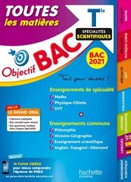 Objectif Bac - Term Enseignements communs + Spécialités Maths-Physique-Chimie-SVT BAC 2021