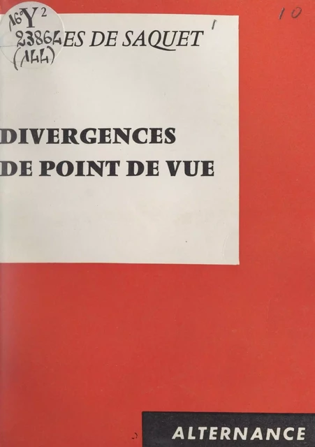 Divergences de point de vue - G. Rives de Saquet - FeniXX réédition numérique