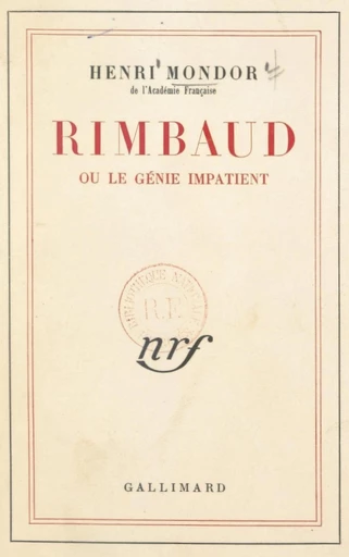 Rimbaud - Henri Mondor - FeniXX réédition numérique