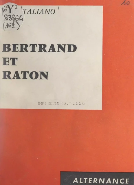 Bertrand et Raton - Paule Taliano - FeniXX réédition numérique