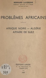 Problèmes africains