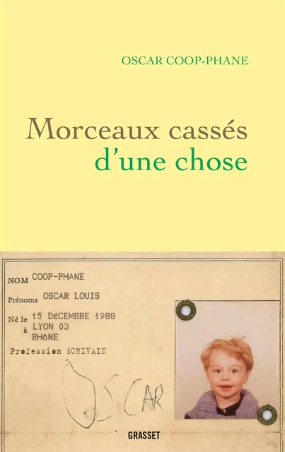 Morceaux cassés d'une chose - Oscar Coop-Phane - Grasset