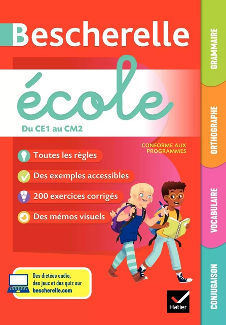 Bescherelle école - Français (CP, CE1, CE2, CM1, CM2) -  Collectif - Hatier