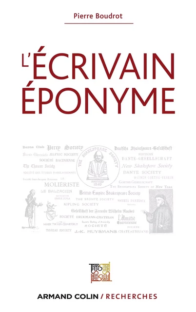 L'écrivain éponyme - Pierre Boudrot - Armand Colin