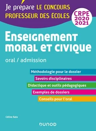 Enseignement moral et civique - Oral, admission - CRPE 2020-2021