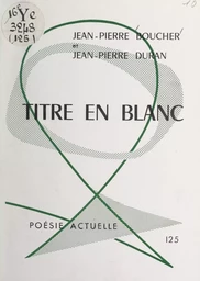 Titre en blanc