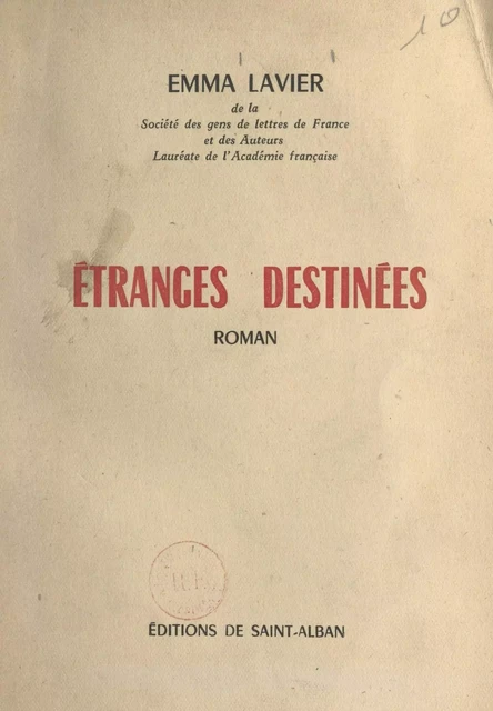 Étranges destinées - Emma Lavier - FeniXX réédition numérique