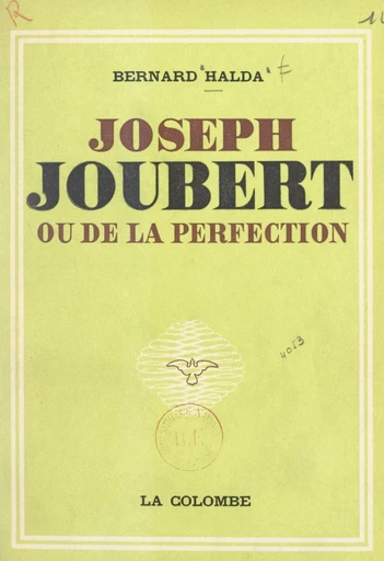 Joseph Joubert - Bernard Halda - FeniXX réédition numérique