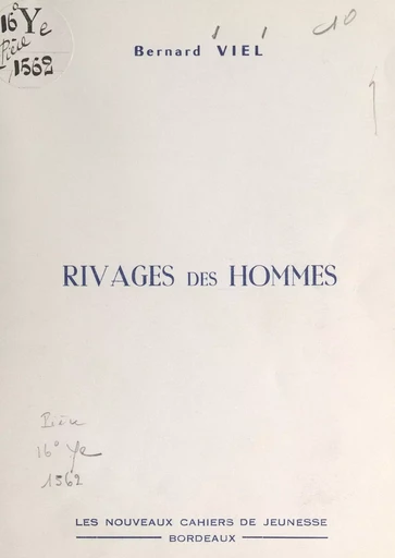 Rivages des hommes - Bernard Viel - FeniXX réédition numérique