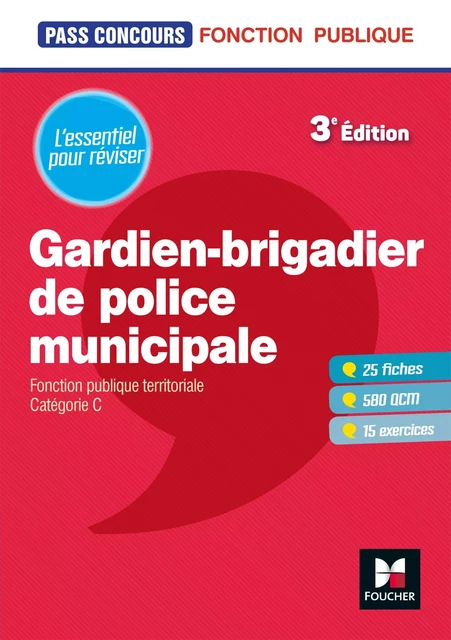 Pass'Concours - Gardien de police municipale - Catégorie C - Révision et entraînement - Isabelle Prouteau, Véronique Saunier, Florence Abdoul-Dorion - Foucher