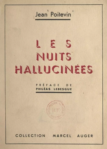 Les nuits hallucinées - Jean Poitevin - FeniXX réédition numérique