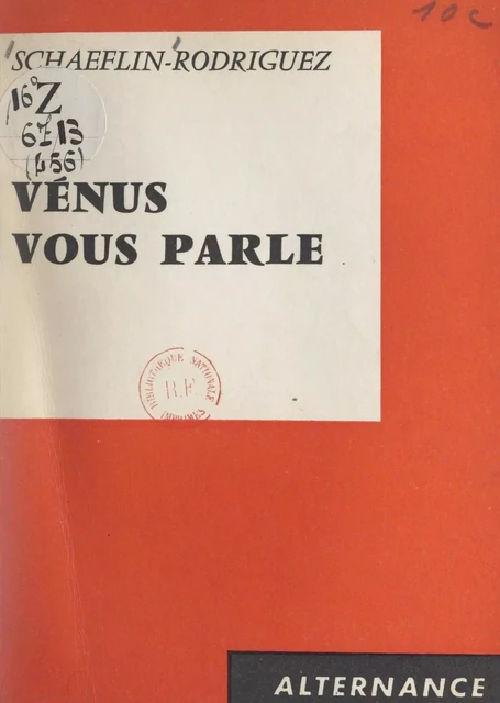 Vénus vous parle -  Schaeflin-Rodriguez - FeniXX réédition numérique