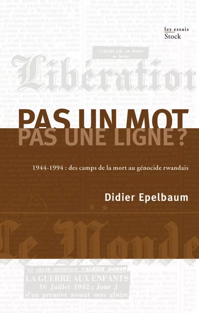 Pas un mot, pas une ligne ? - Didier Epelbaum - Stock