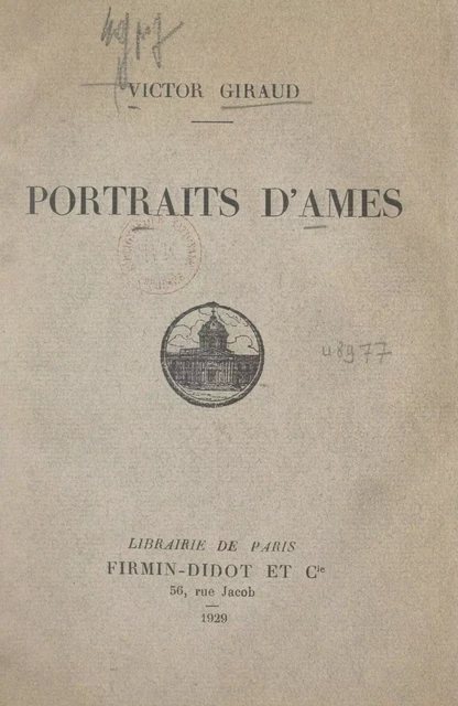 Portraits d'âmes - Victor Giraud - FeniXX réédition numérique