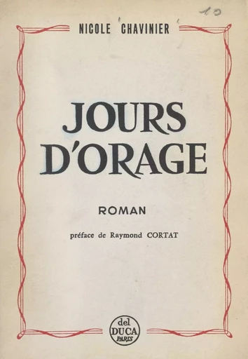 Jours d'orage - Nicole Chavinier - FeniXX réédition numérique