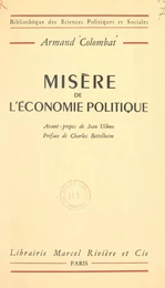 Misère de l'économie politique